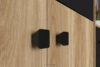 LIRO Duża witryna w stylu LOFT na wysokich nogach jasny dąb jasny dąb/czarny - zdjęcie 6