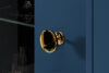 ARICIA Witryna na wysokich złotych nogach granatowa granatowy - zdjęcie 6