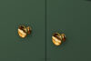 ARICIA Szeroka zielona komoda na wysokich złotych nogach zielony - zdjęcie 5