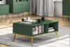 ARICIA Zielony stolik kawowy na wysokich złotych nogach zielony - zdjęcie 5