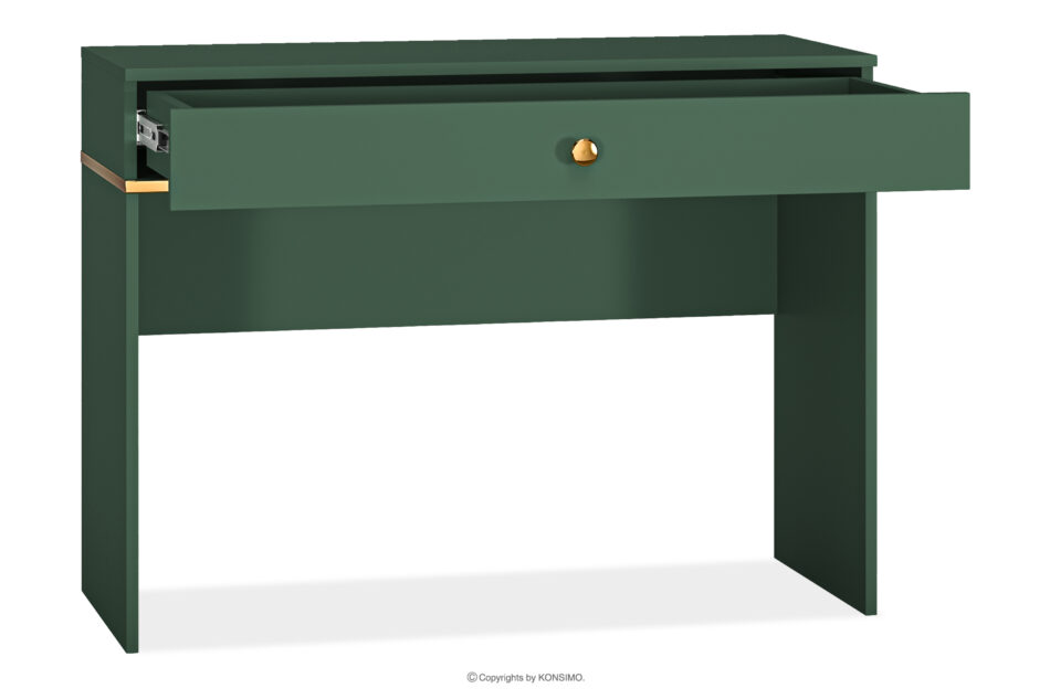 ARICIA Eleganckie zielone biurko z szufladą zielony - zdjęcie 2
