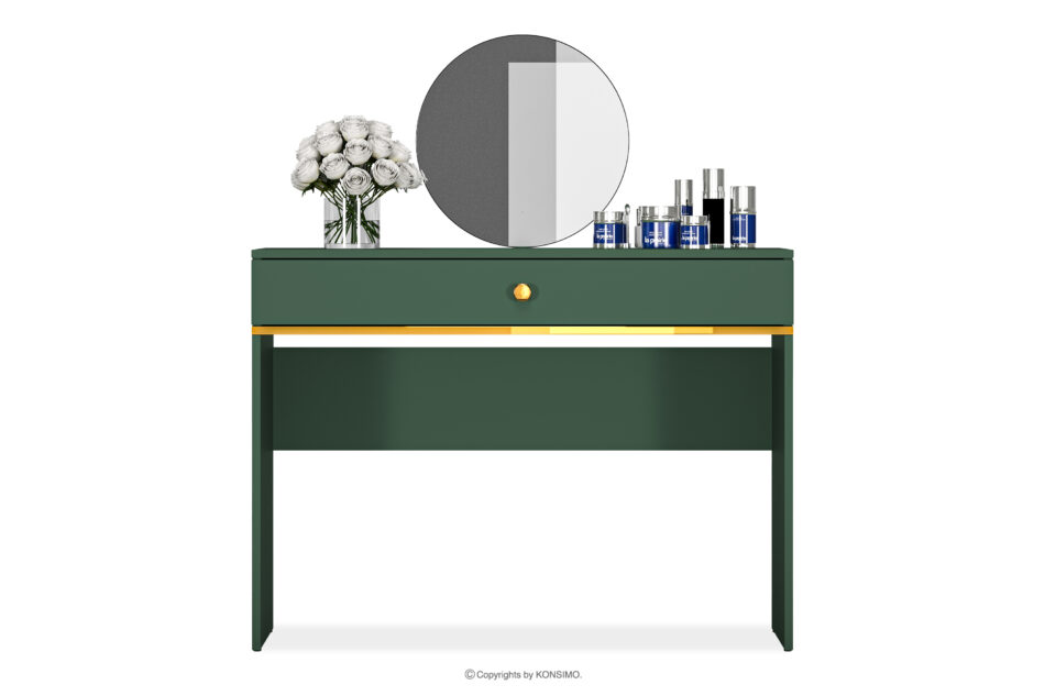 ARICIA Eleganckie zielone biurko z szufladą zielony - zdjęcie 3