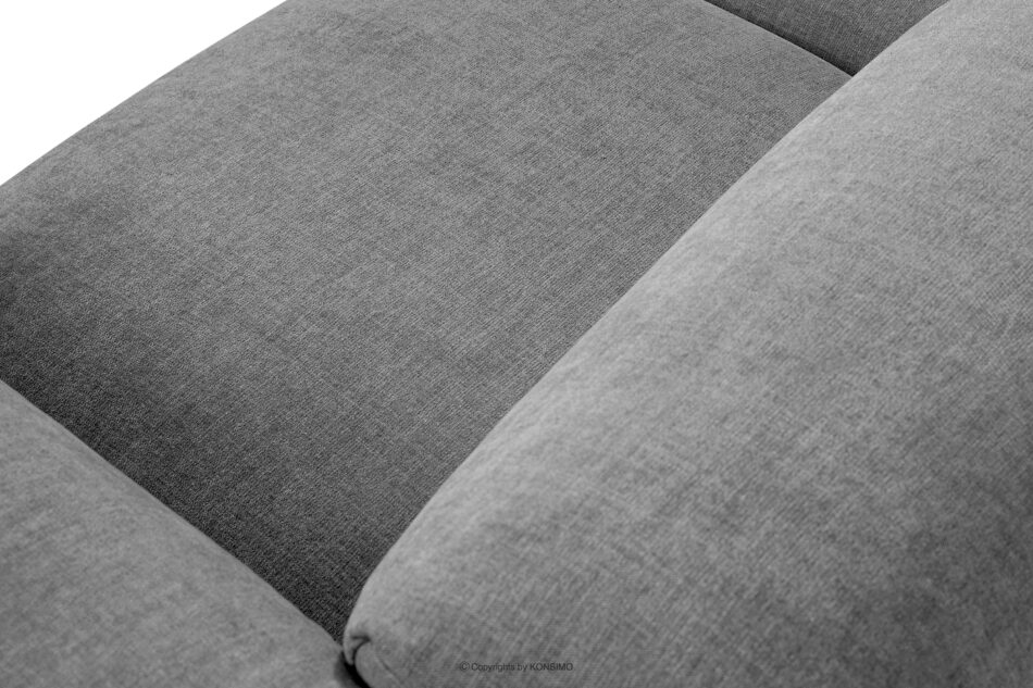 BUFFO Sofa boho modułowa dwuosobowa w tkaninie plecionej jasny popielaty jasny popielaty - zdjęcie 4
