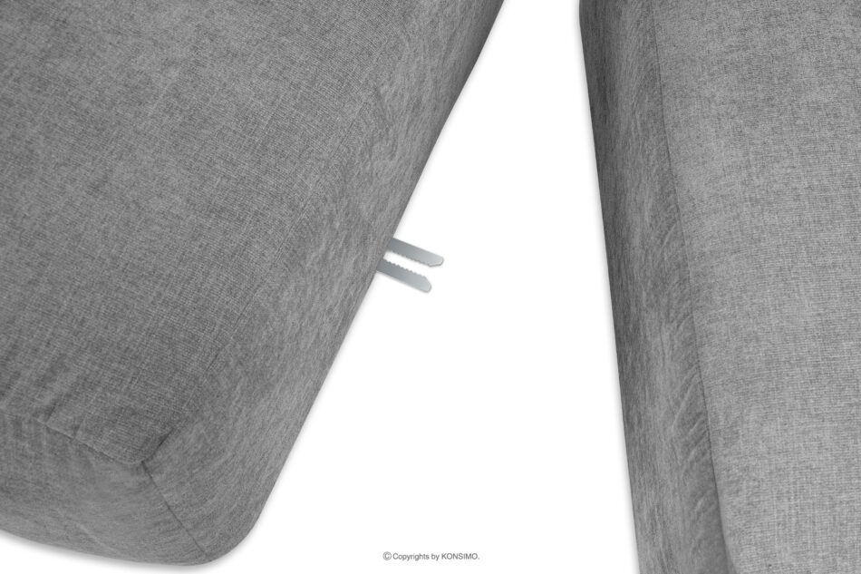 BUFFO Sofa boho modułowa dwuosobowa w tkaninie plecionej jasny popielaty jasny popielaty - zdjęcie 7