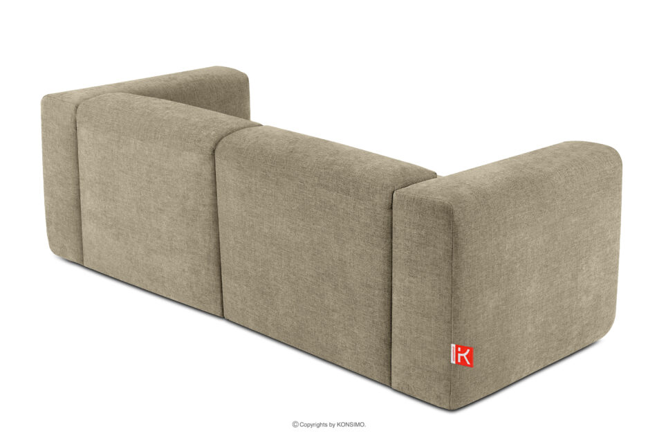 BUFFO Sofa boho modułowa dwuosobowa w tkaninie plecionej piaskowa piaskowy - zdjęcie 3