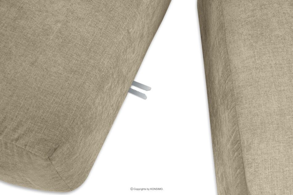 BUFFO Sofa boho modułowa dwuosobowa w tkaninie plecionej piaskowa piaskowy - zdjęcie 7