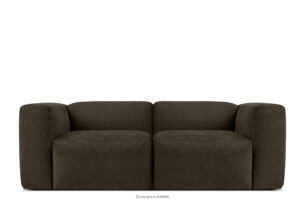 BUFFO, https://konsimo.pl/kolekcja/buffo/ Sofa boho modułowa dwuosobowa w tkaninie plecionej brązowa brązowy - zdjęcie