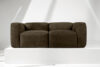 BUFFO Sofa boho modułowa dwuosobowa w tkaninie plecionej brązowa brązowy - zdjęcie 10