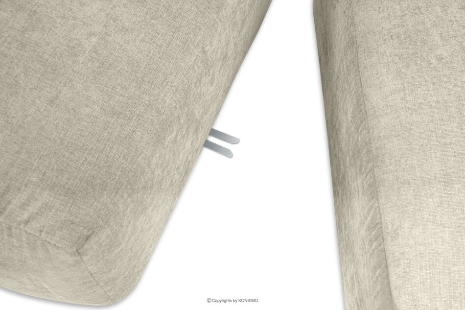 BUFFO Sofa boho modułowa dwuosobowa w tkaninie plecionej ecru ecru - zdjęcie 7