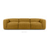 BUFFO Sofa 3 boho modułowa w tkaninie plecionej miodowa miodowy - zdjęcie 1