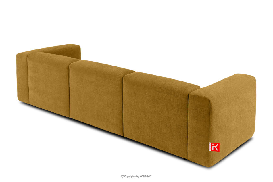 BUFFO Sofa 3 boho modułowa w tkaninie plecionej miodowa miodowy - zdjęcie 3