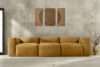BUFFO Sofa 3 boho modułowa w tkaninie plecionej miodowa miodowy - zdjęcie 16