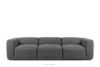 BUFFO Sofa 3 boho modułowa w tkaninie plecionej popielata popielaty - zdjęcie 1