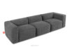 BUFFO Sofa 3 boho modułowa w tkaninie plecionej popielata popielaty - zdjęcie 3