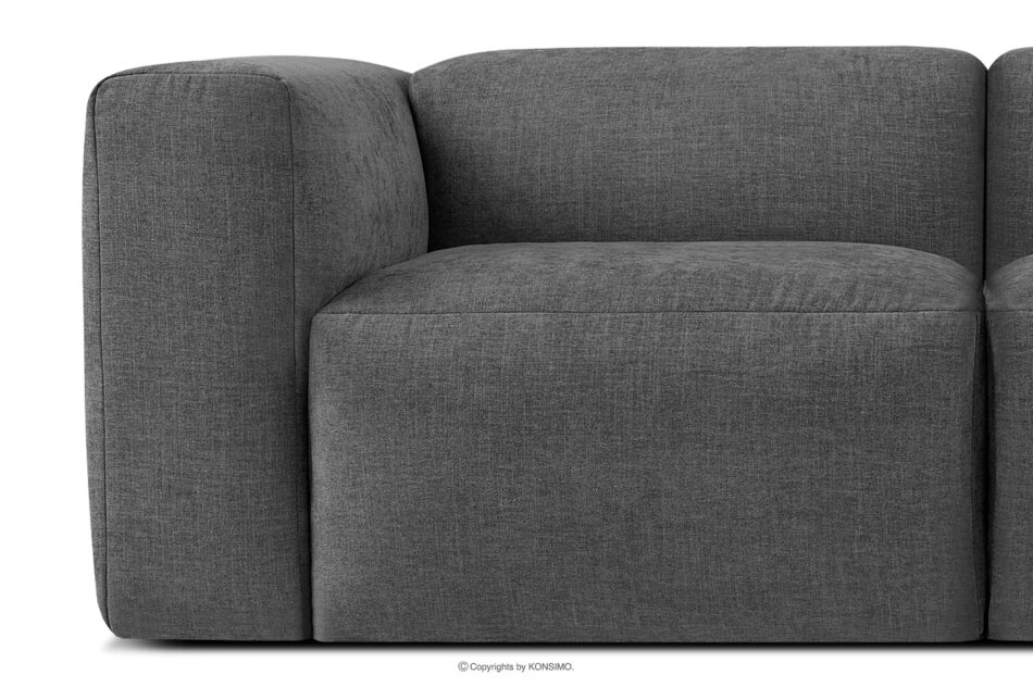 BUFFO Sofa 3 boho modułowa w tkaninie plecionej popielata popielaty - zdjęcie 6