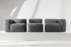 BUFFO Sofa 3 boho modułowa w tkaninie plecionej popielata popielaty - zdjęcie 11