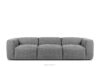 BUFFO Sofa 3 boho modułowa w tkaninie plecionej jasny popielaty jasny popielaty - zdjęcie 1