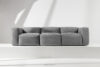 BUFFO Sofa 3 boho modułowa w tkaninie plecionej jasny popielaty jasny popielaty - zdjęcie 14