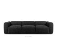 Sofa 3 boho modułowa w tkaninie plecionej grafitowa