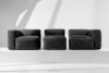 BUFFO Sofa 3 boho modułowa w tkaninie plecionej grafitowa grafitowy - zdjęcie 11