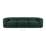 Sofa 3 boho modułowa w tkaninie plecionej morska