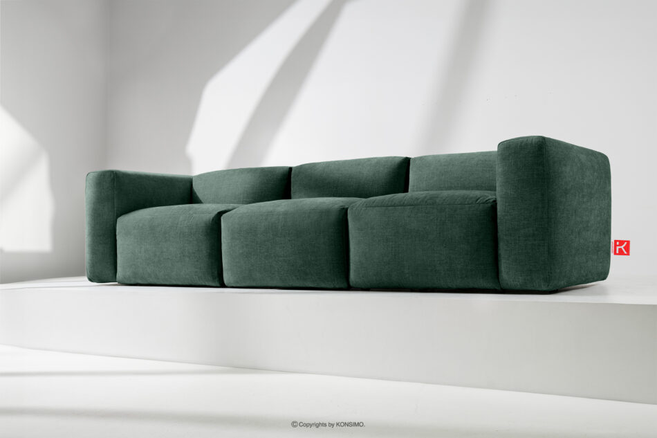 BUFFO Sofa 3 boho modułowa w tkaninie plecionej morska morski - zdjęcie 11