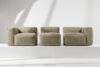 BUFFO Sofa 3 boho modułowa w tkaninie plecionej piaskowa piaskowy - zdjęcie 11