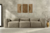 BUFFO Sofa 3 boho modułowa w tkaninie plecionej piaskowa piaskowy - zdjęcie 16