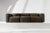 BUFFO Sofa 3 boho modułowa w tkaninie plecionej brązowa brązowy - zdjęcie 13