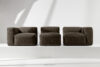BUFFO Sofa 3 boho modułowa w tkaninie plecionej brązowa brązowy - zdjęcie 11