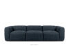 BUFFO Sofa 3 boho modułowa w tkaninie plecionej ciemny niebieski ciemny niebieski - zdjęcie 1