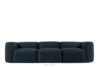 BUFFO Sofa 3 boho modułowa w tkaninie plecionej ciemny niebieski ciemny niebieski - zdjęcie 5