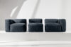BUFFO Sofa 3 boho modułowa w tkaninie plecionej ciemny niebieski ciemny niebieski - zdjęcie 11
