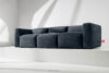 BUFFO Sofa 3 boho modułowa w tkaninie plecionej ciemny niebieski ciemny niebieski - zdjęcie 12