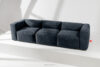 BUFFO Sofa 3 boho modułowa w tkaninie plecionej ciemny niebieski ciemny niebieski - zdjęcie 13