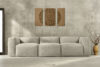 BUFFO Sofa 3 boho modułowa w tkaninie plecionej ecru ecru - zdjęcie 16