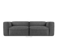 Sofa chmurka do salonu tkanina pleciona popielata