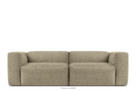 Sofa chmurka do salonu tkanina pleciona piaskowa