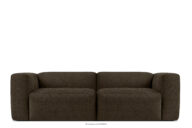 Sofa chmurka do salonu tkanina pleciona brązowa
