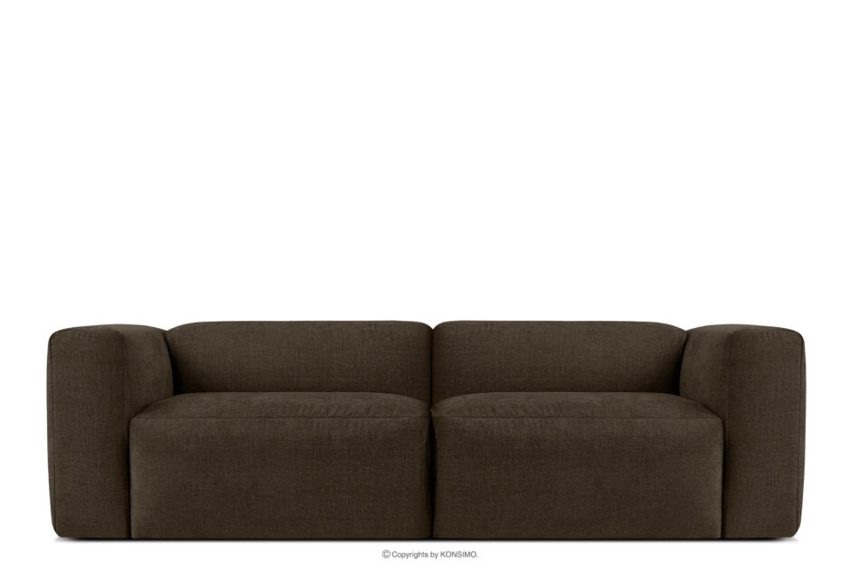 BUFFO Sofa chmurka do salonu tkanina pleciona brązowa brązowy - zdjęcie 0