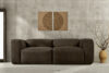 BUFFO Sofa chmurka do salonu tkanina pleciona brązowa brązowy - zdjęcie 13