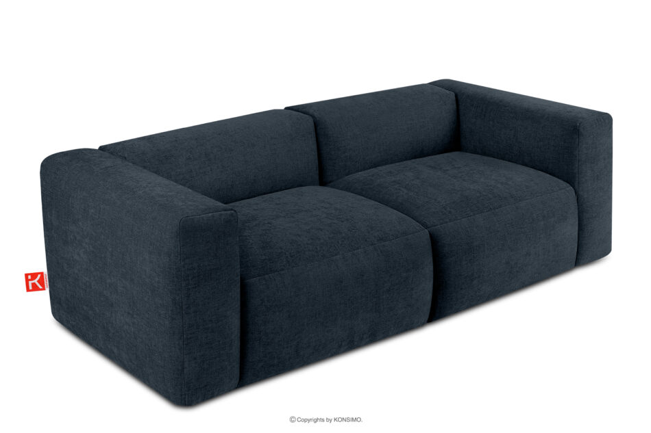 BUFFO Sofa chmurka do salonu tkanina pleciona ciemny niebieski ciemny niebieski - zdjęcie 2