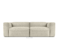 Sofa chmurka do salonu tkanina pleciona ecru