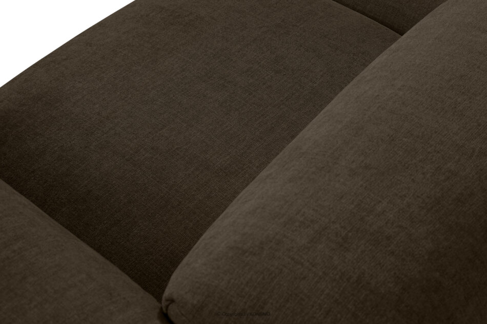 BUFFO Narożnik modułowy do salonu w tkaninie plecionej brązowy lewy brązowy - zdjęcie 4