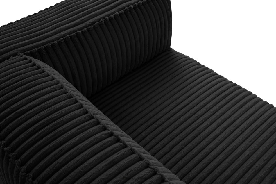 FEROX Duży czarny narożnik w tkaninie sztruks lewy czarny - zdjęcie 7
