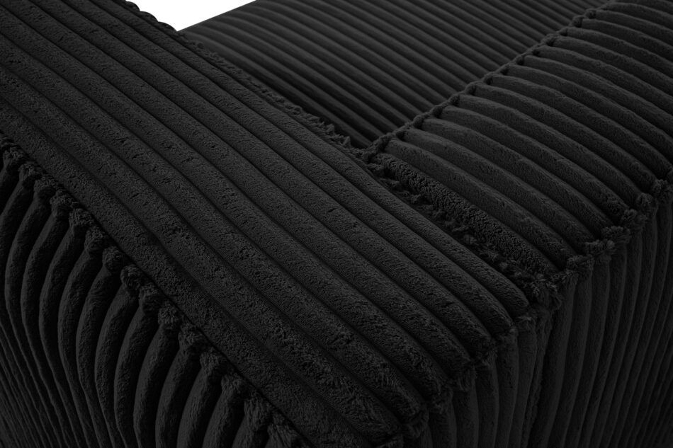 FEROX Duży czarny narożnik w tkaninie sztruks lewy czarny - zdjęcie 9