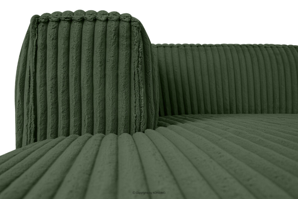 FEROX Duży ciemny zielony narożnik w tkaninie sztruks lewy ciemny zielony - zdjęcie 4