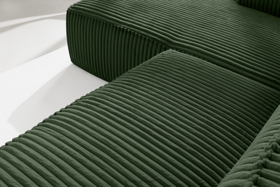 FEROX Duży ciemny zielony narożnik w tkaninie sztruks lewy ciemny zielony - zdjęcie 10
