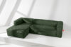 FEROX Duży ciemny zielony narożnik w tkaninie sztruks lewy ciemny zielony - zdjęcie 12