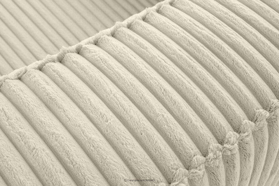 FEROX Duży kremowy narożnik w tkaninie sztruks lewy kremowy - zdjęcie 8